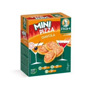 MINI PIZZAS DIAVOLA YEAST DOUGH PRECOOKED